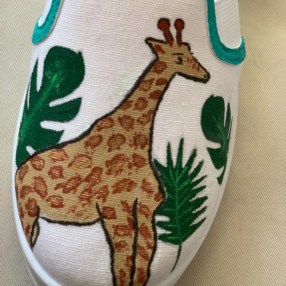 Hand Painted Canvas Slip On Shoes - Picture 4 of 6